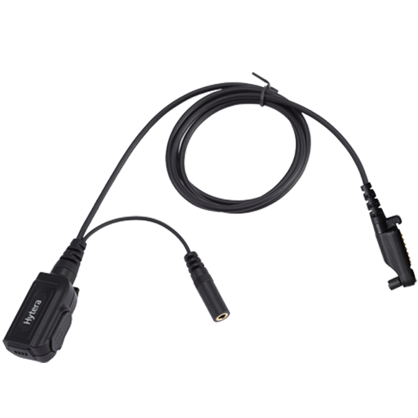 Hytera PTT and Mic Unit (for use with Receive-Only Earpieces)